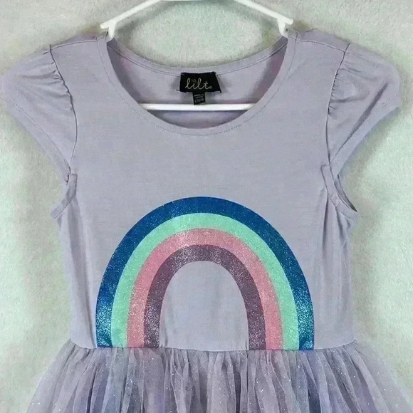Lilt Rainbow Dress Girl's Size 10-24 Lavender Soft Net Skirt - Picture 2 of 9